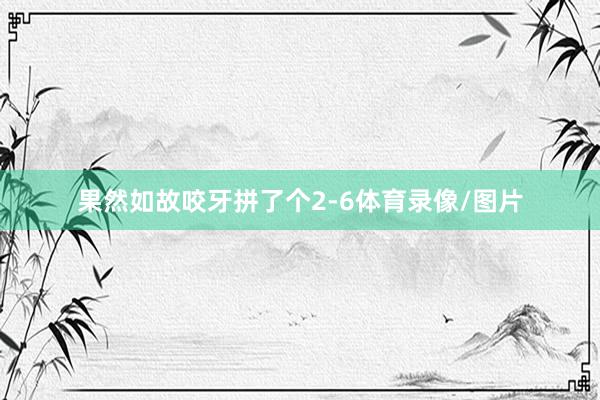 果然如故咬牙拼了个2-6体育录像/图片