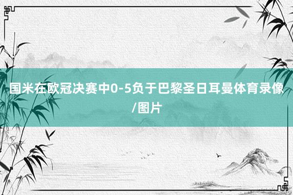 国米在欧冠决赛中0-5负于巴黎圣日耳曼体育录像/图片