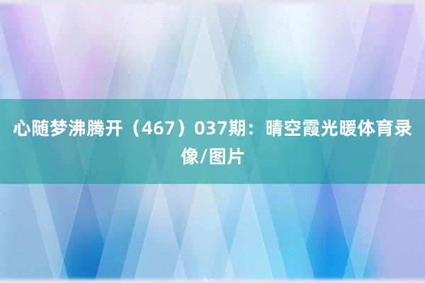 心随梦沸腾开（467）　　037期：晴空霞光暖体育录像/图片